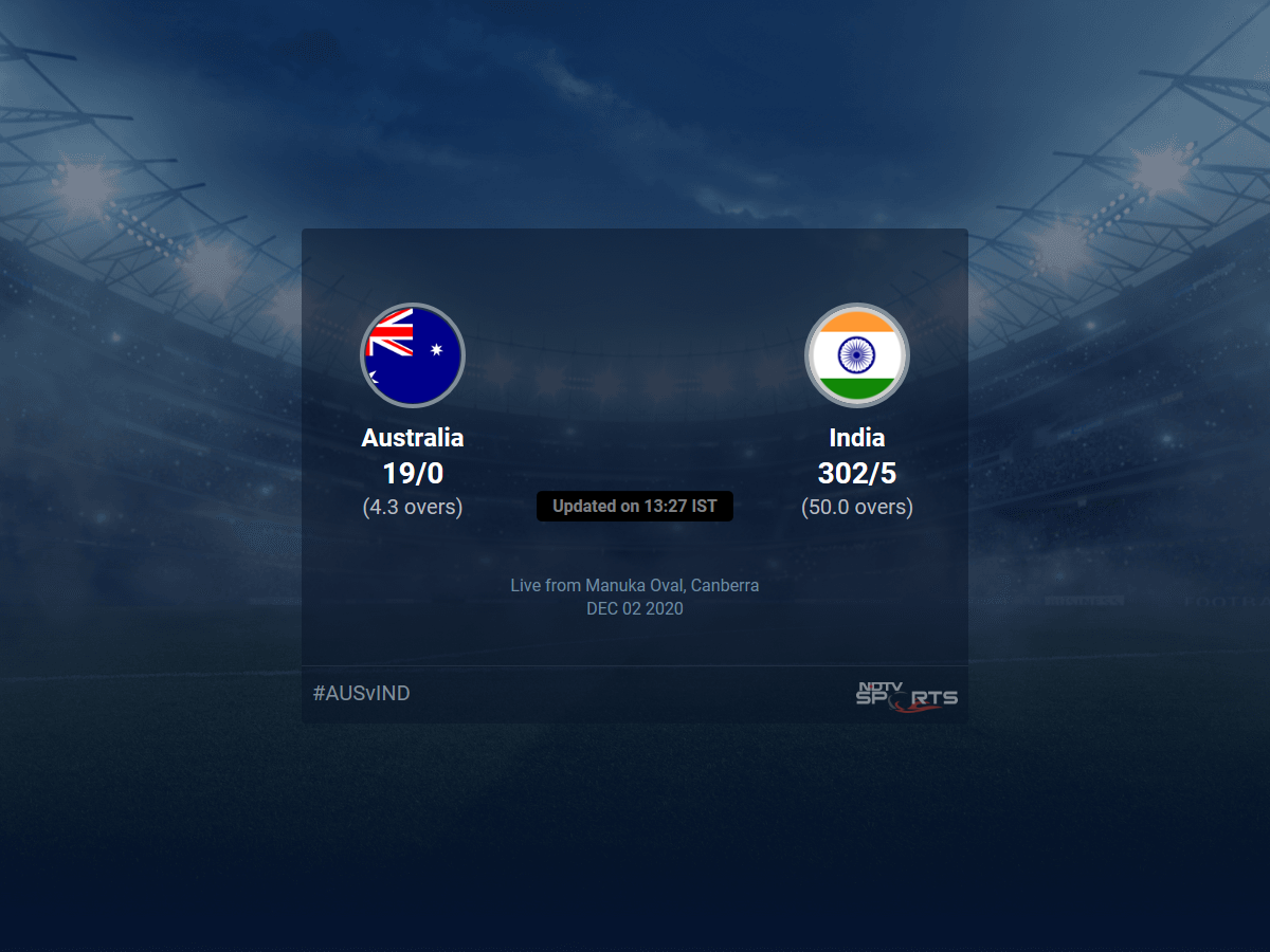 استرالیا و هند امتیاز زنده برای به روزرسانی سوم ODI ODI 1 5